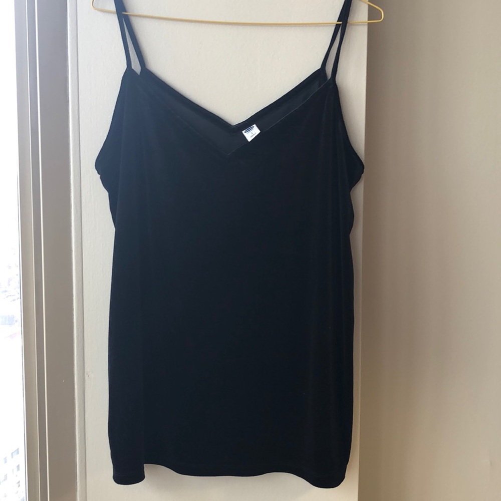 Old Navy Black Velvet Tank Top